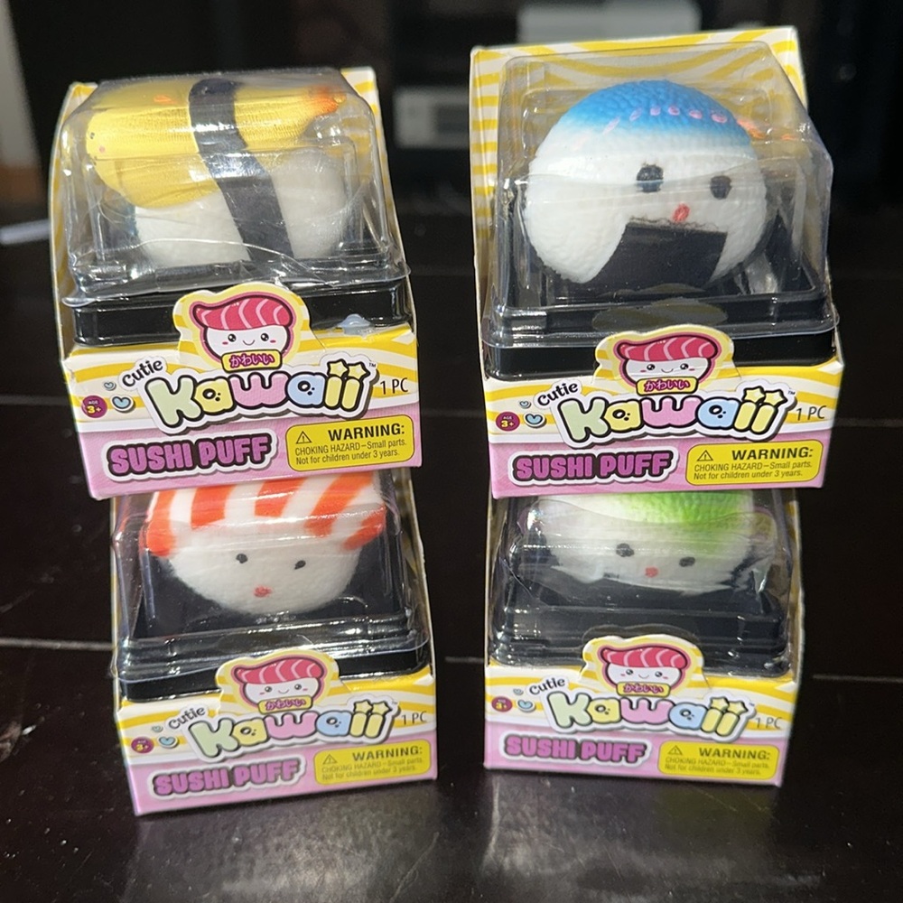 Kawaii Squishys | Sushi Puff 4 Pack